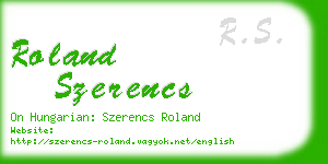 roland szerencs business card